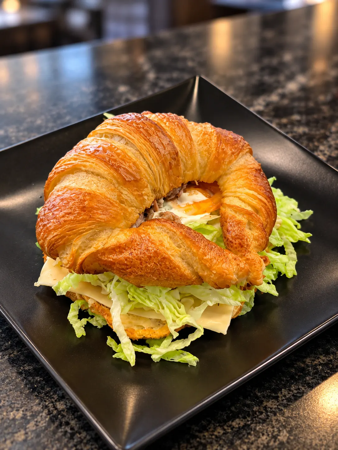 Croissant vegetal relleno