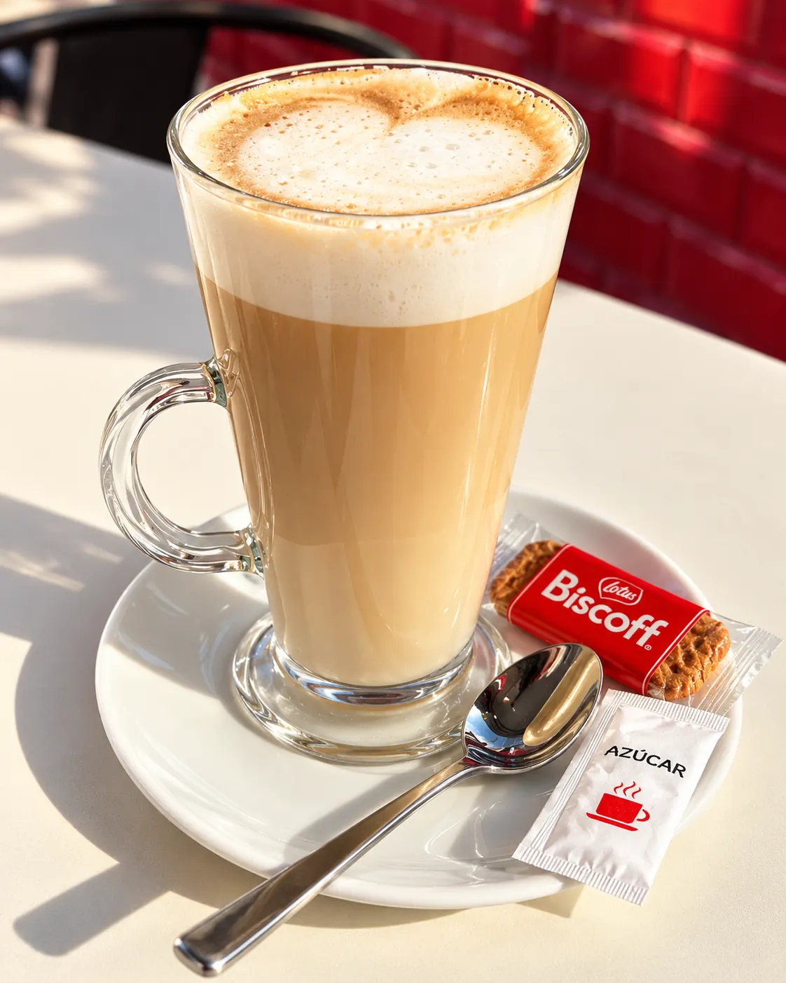 Latte macchiato en vaso alto