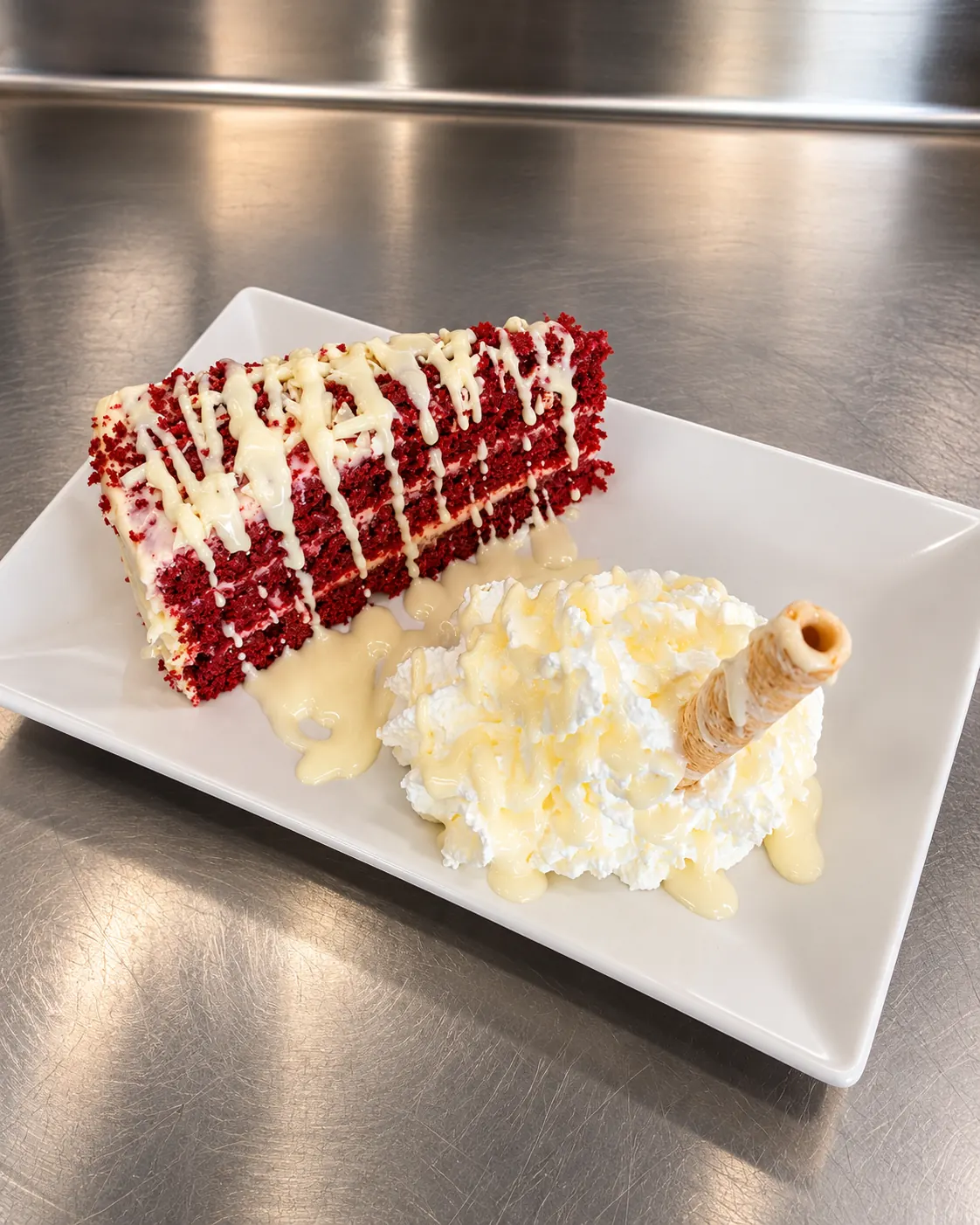 Tarta Red Velvet con nata